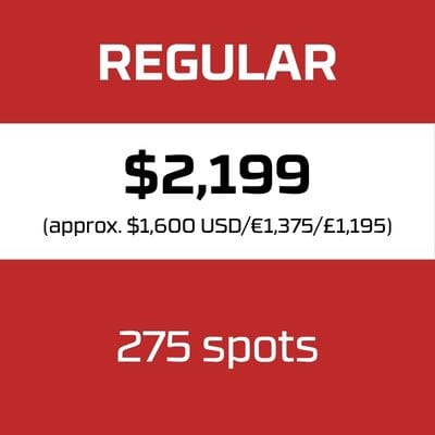 BCBR 2027 regular pricing